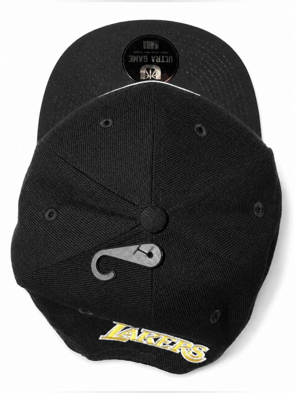 Ultra Game NBA Los Angeles Lakers Snapback Hat Black Purple Logo OSFM